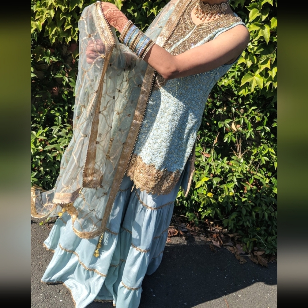 Indian Sharara-Pastel Color